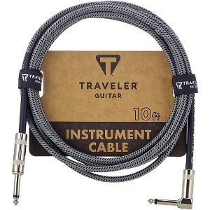 Traveler Guitar Braided Straight to Angle Instrument Cable - 1 of 4