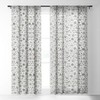 Ninola Design Winter Stars Snowflakes Gray 50" x 64" Single Panel Sheer Window Curtain - Deny Designs - 2 of 4