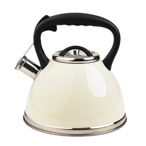 SharpChef Whistling Stovetop Tea Kettle,Food Grade Stainless Steel, Cool Touch Ergonomic Handle, Fast Boil, for Gas, Electric, and Glass Ranges - 3L - 1 of 4