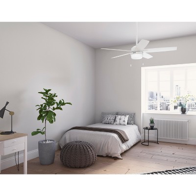 52" Fresh White LED Ceiling Fan with Reversible Blades