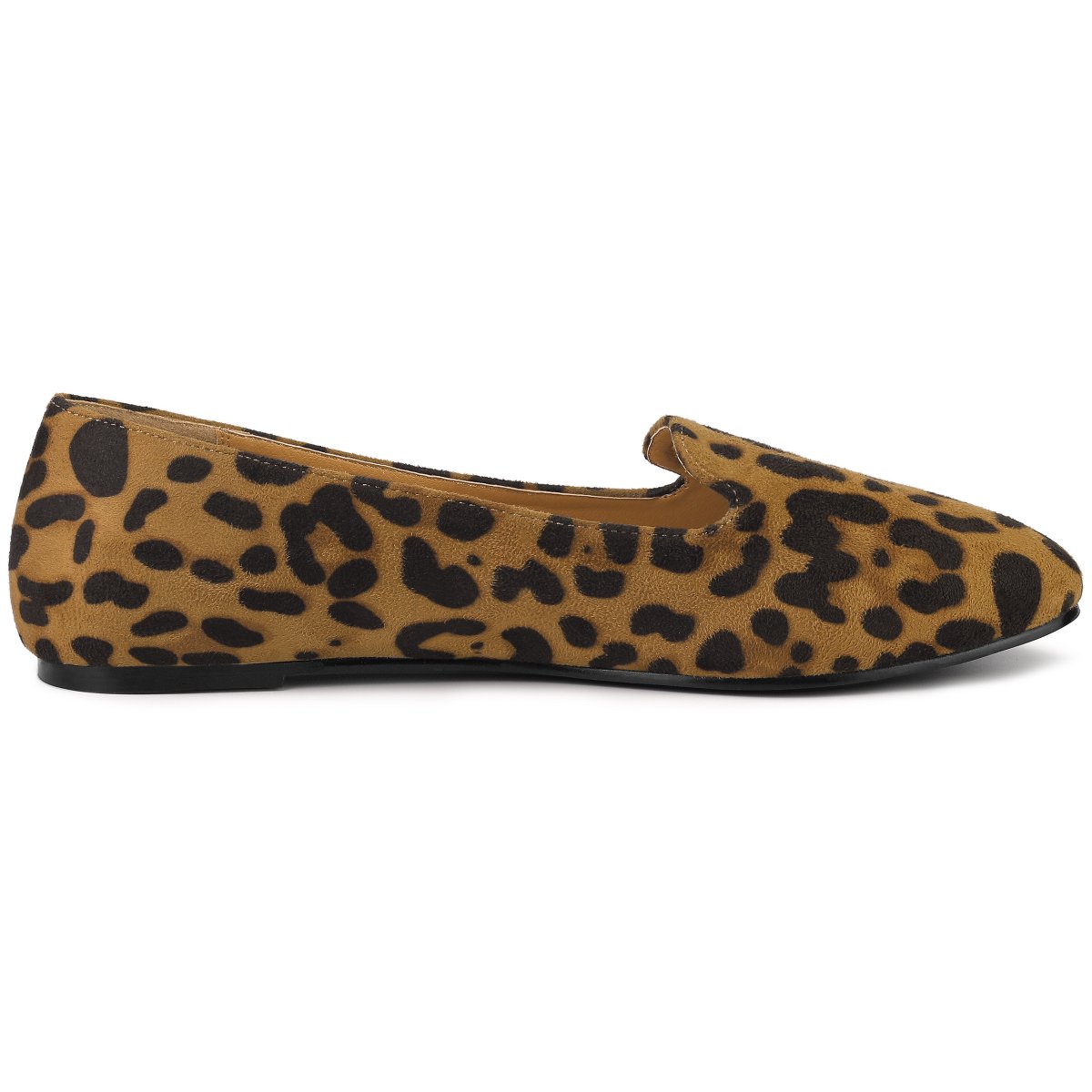Обувь BLISSFUL STEP Women's Round Toe Slip on Ballet Flat Shoes Leopard 6 — фото 6