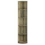 FC Design 5 Tier Corner Bookcase Wooden Display Shelf Storage Rack Multipurpose Shelving Unit