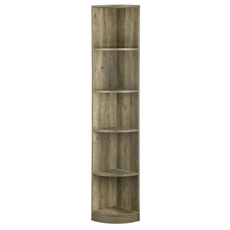 FC Design 5 Tier Corner Bookcase Wooden Display Shelf Storage Rack Multipurpose Shelving Unit, 1 of 10