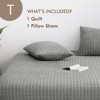 FIONECA 3-Piece All-Season Jersey Knit Quilt Set – T-Shirt Soft, Wrinkle-Resistant Bedding (Quilt + Shams) - 3 of 4