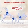 Costway 3 PCS Lighted Christmas Reindeer Family Set Holiday Decoration with 255 Lights White/Gold - 3 of 4