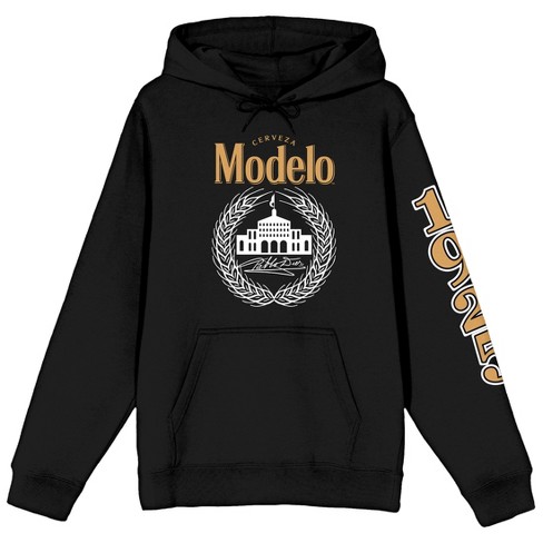 Modelo 1925 Logo Art Long Sleeve Black Adult Hooded Sweatshirt Small