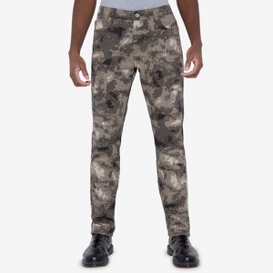 RAW X Men's Printed Denim Vertical Stitching Jeans - 1 of 4