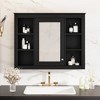 Chic Crate-Tall Bathroom Storage Cabinet – Freestanding Cabinet w/ 2 Different-Size Drawers & Adj. Shelf | MDF Painted Finish | White - 3 of 4