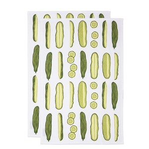 MU Kitchen Designer Cotton Dish Towel, Set of 2, Pickles - 1 of 1