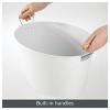 mDesign Large Metal 4.75 Gal. Beverage Tub Cooler, Bamboo Handles, 2 Pack, White - 4 of 4