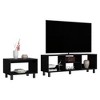 55.1" TV Stand and Coffee Table Set with Steel Legs, Open Shelves, and Modern Industrial Design for Living Room and Bedroom - 3 of 4