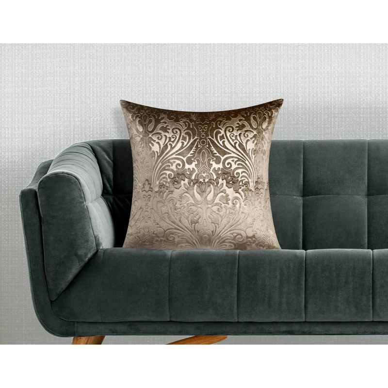 20"x20" Oversize Embossed Panne Velvet Square Throw Pillow - Edie@Home, 6 of 7