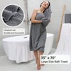 8 Piece Oversized Gray Bath Towel Set - 2 Extra Large, 2 Hand, 4 Washcloths - 600GSM Soft, Absorbent, Quick Dry for Bathroom, Hotel, Spa - 4 of 4