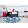Design Imports Outdoor Round Floral - Blue - 5 Ft - 3 of 4