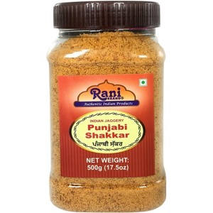 Punjabi Shakkar (Gur Jaggery Powder) - 17.5oz (1.1lbs) 500g PET Jar - Rani Brand Authentic Indian Products - 1 of 3