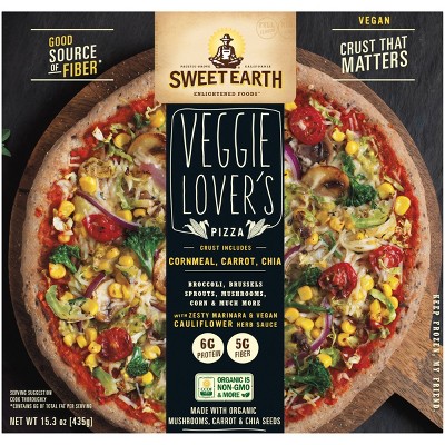 Sweet Earth Vegan Veggie Lovers Frozen Pizza - 15.3oz