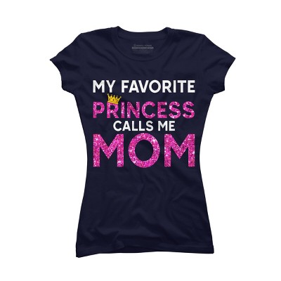 Junior's Design By Humans My Favorite Princess Calls Me Mom Crown By MeowShop T-Shirt