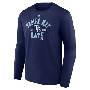 MLB Tampa Bay Rays Men's Long Sleeve Core T-Shirt - 1 of 3