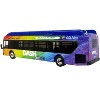 New Flyer Xcelsior XN40 Transit Bus Blue with Rainbow Graphics Limited Edition 1/87 (HO) Scale Diecast Model by Iconic Replicas - 3 of 4