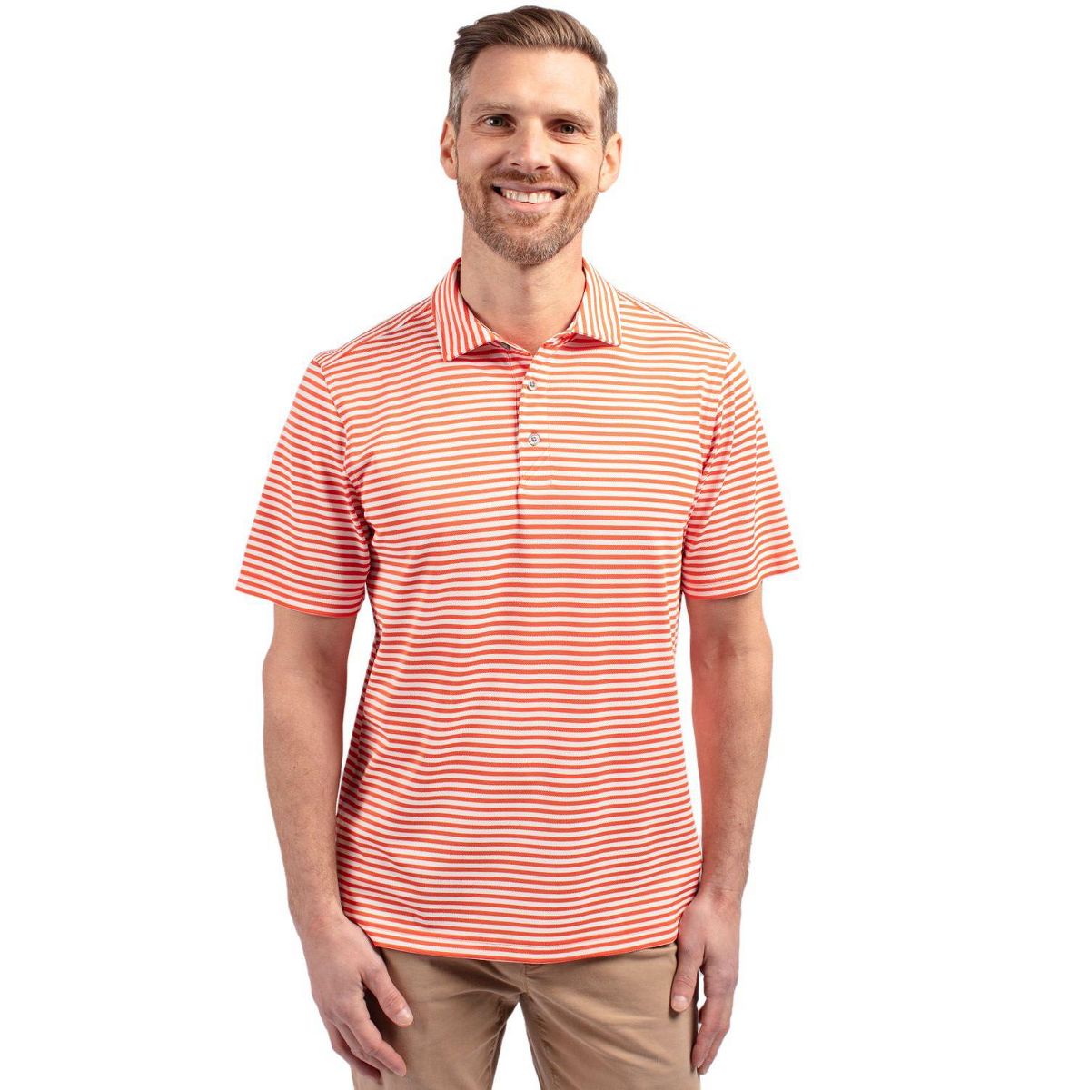 Cutter & Buck Virtue Eco Pique Stripe Recycled Mens Polo Shirt - thumbnail 9