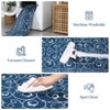 5x7 Washable Area Rug, Non Slip Vintage Floral Rug for Bedroom, Ultra-Thin Stain Resistant Floor Carpets Rugs for Living Room Dining Room Home Office - 3 of 4
