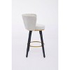 PAGED Bar Stools Set of 2 Modern Swivel Upholstered Counter Stools with Back and Metal Legs Counter Height Bar Stools for Pub, Dining Room - 4 of 4