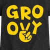 Girls' - Instant Message - Groovy Peace Sign Fitted Short Sleeve Graphic T-Shirt - 2 of 4