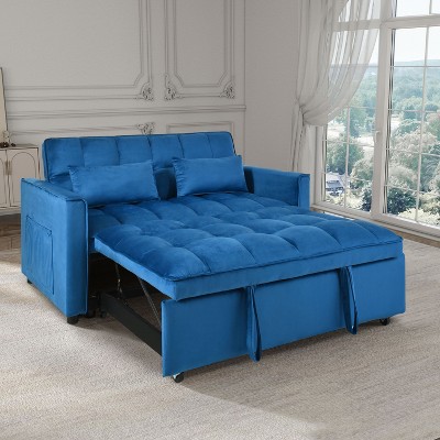NicBex 3-in-1 Sofa Bed with Adjustable Backrest,Pull-Out Couch Bed with Pockets,Convertible Loveseat with Pillows,Sleeper Sofa for Living Room