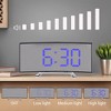 Unique Bargains Digital Corded Electric Temperature LED Mirror Alarm Clock 6.7 x 2.8 x 1.2 Inches - 4 of 4