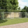 vidaXL Dog Cage Grey Galvanized Steel 19.7 x 6.6 x 4.9 ft Sturdy - 19.7' x 6.6' x 4.9' 3 doors - 4 of 4
