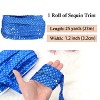 Sewing Sequin Trim 1.2 Inch 6 Row, 25 Yards Glitter Sequin Strip Ribbon Metallic Stretch Bling Fabric DIY Craft Decoration - 2 of 4