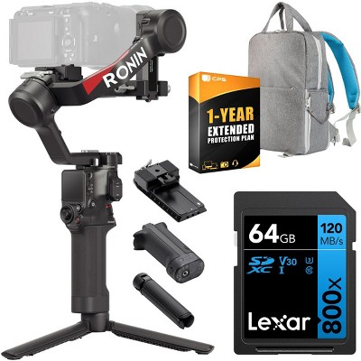 DJI RS 4 Gripping Storytelling Gimbal Bundle with 64GB Warranty and Backpack