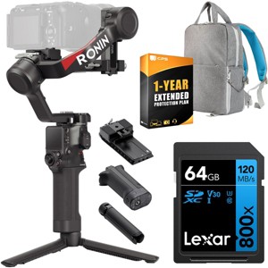 DJI RS 4 Gripping Storytelling Gimbal Bundle with 64GB Warranty and Backpack - 1 of 4