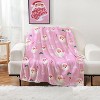 Lomsoe Merry Christmas Throw Blanket Ho Ho Xmas Holiday Party Blanket Cute Santa Claus Christmas Flannel Blanket. - 2 of 4