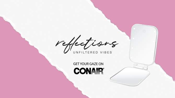 Conair LED Reflection Compact Magnification Compact Makeup Mirror - White, 2 of 7, play video