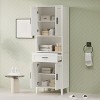 70.9" Bathroom Storage Cabinet, Freestanding Slim Floor Cabinet with Adjustable Shelves, Kitchen Pantry Cabinet for Living Room Kitchen - 2 of 4