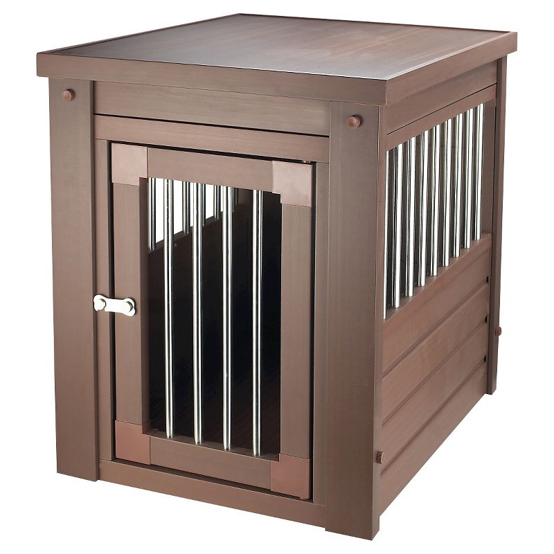 New Age ecoFLEX Habitat 'N' Home Stainless Steel Dog Crate - Brown - Small, 1 of 16