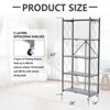 SUGIFT Storage Shelves,  5-Shelf Foldable Metal Shelving Units for Garage Kitchen Bakers, Collapsible Organizer Rack, Heavy Duty on Wheels - 4 of 4