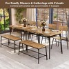 Resenkos Kitchen Table and Chairs Sets,Dining Table Set,4 Piece Dining Table Set for 4 Metal Frame with Bench and 2 Chairs-Brown - 4 of 4