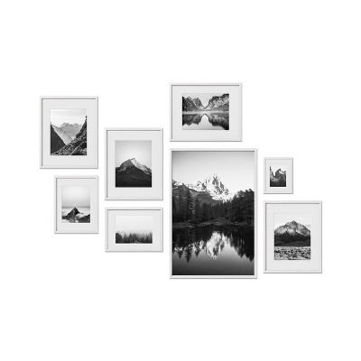 Haus and Hues Rye Gallery Wall Frame Set with Real Glass and Mat