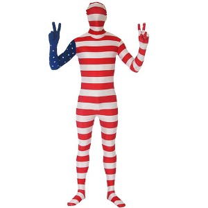 AltSkin Full Body Stretch Fabric Suit - World Flag Design - 1 of 2