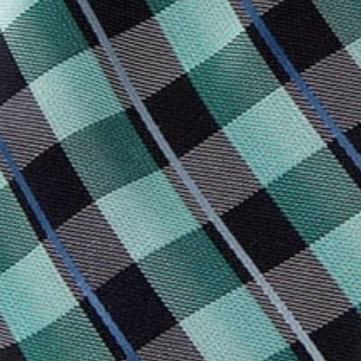 aqua blue, black and silver