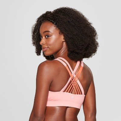 Women's Medium Support Padded Strappy Sports Bra - C9 Champion® Pretty  Coral/Poppy Orange XL – Target Inventory Checker – BrickSeek