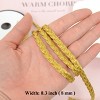 Gimp Braid Trim, 3 Yards 0.3 inch Metallic Woven Trim, Sewing DIY Craft Braid Ribbon for Hat Headband Costume Garment Decor Accessory - 3 of 4