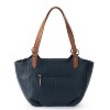 The Sak Women's Bolinas Leather Satchel, Indigo, One Size US - 3 of 4