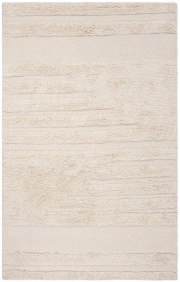 Ivory Elegance 6' x 9' Hand-Knotted Wool-Cotton Blend Southwestern Rug