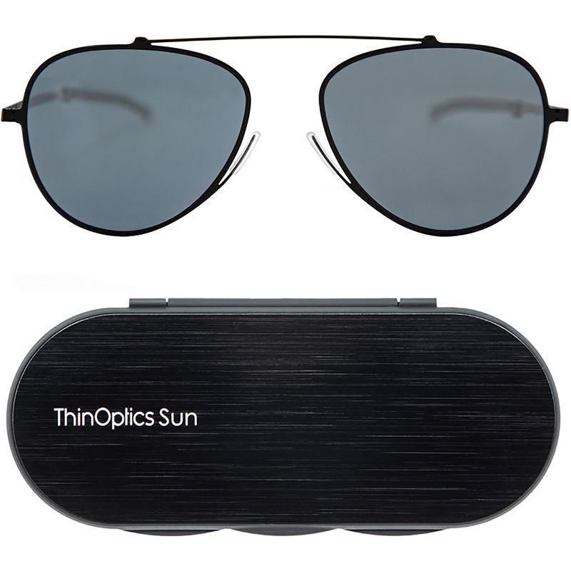 ThinOptics Mountain View Aviator Sunglasses with Aluminum Case, 1 of 6
