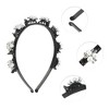 Unique Bargains Women's Fashion Faux Pearl Headband 4.13" ID Silver Tone 1 Pc - 2 of 4