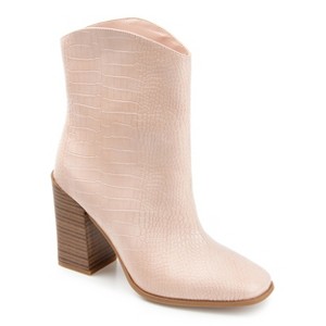 Journee Collection Womens Brekinn Pull On Stacked Heel Booties - 1 of 4