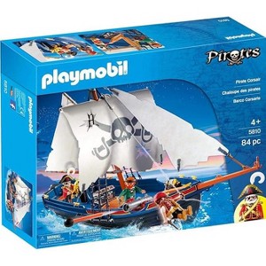 Playmobil 5810 Pirate Boat, with Cannon and Floating in Water, 84 Pieces, 4 Years Old - 1 of 4